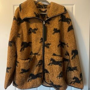 NWT House of Harlow 1960 Horse Sherpa Jacket